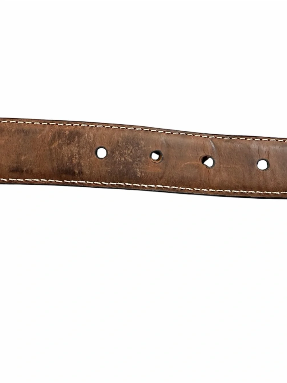 Cavender’s Genuine Leather Western Belt Buckle Rodeo Brown Size 22 Kids